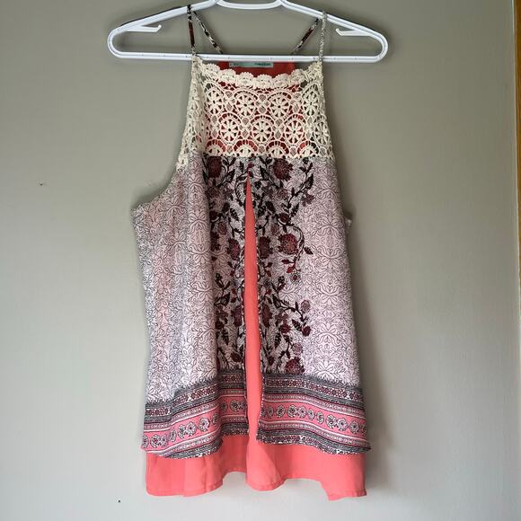 Maurices White / Pink Halter Tank Top Size Large - Picture 11 of 11